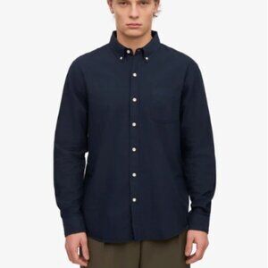 Colorful Standard Organic Cotton Button Down Shirt Navy blue size XL Portugal